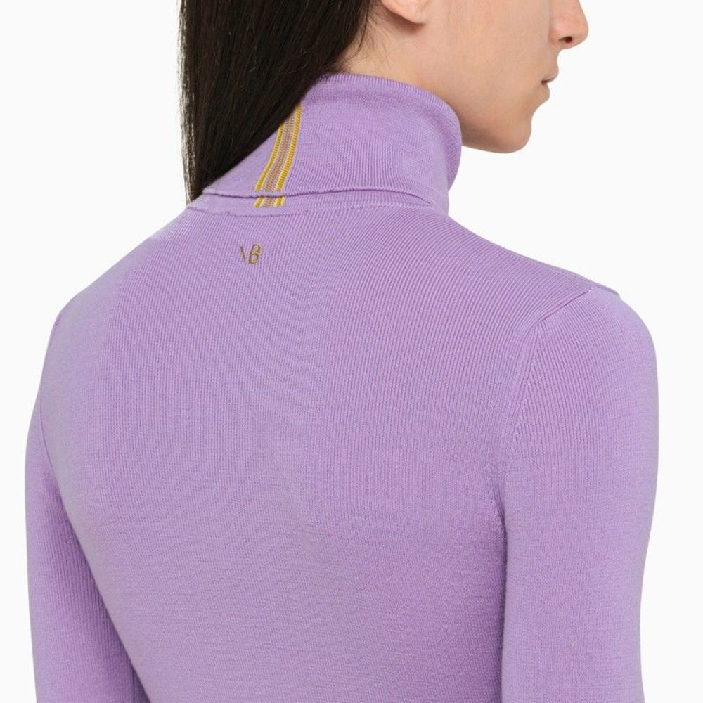 Victoria Beckham Lilac Turtleneck Sweater In Wool - Picture 4 of 4